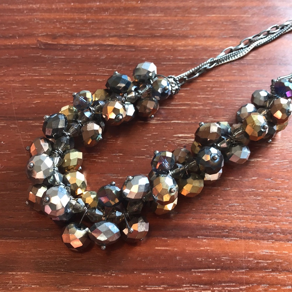 Mixed Metal Tones Sparkling Necklace - Picture 6 of 8